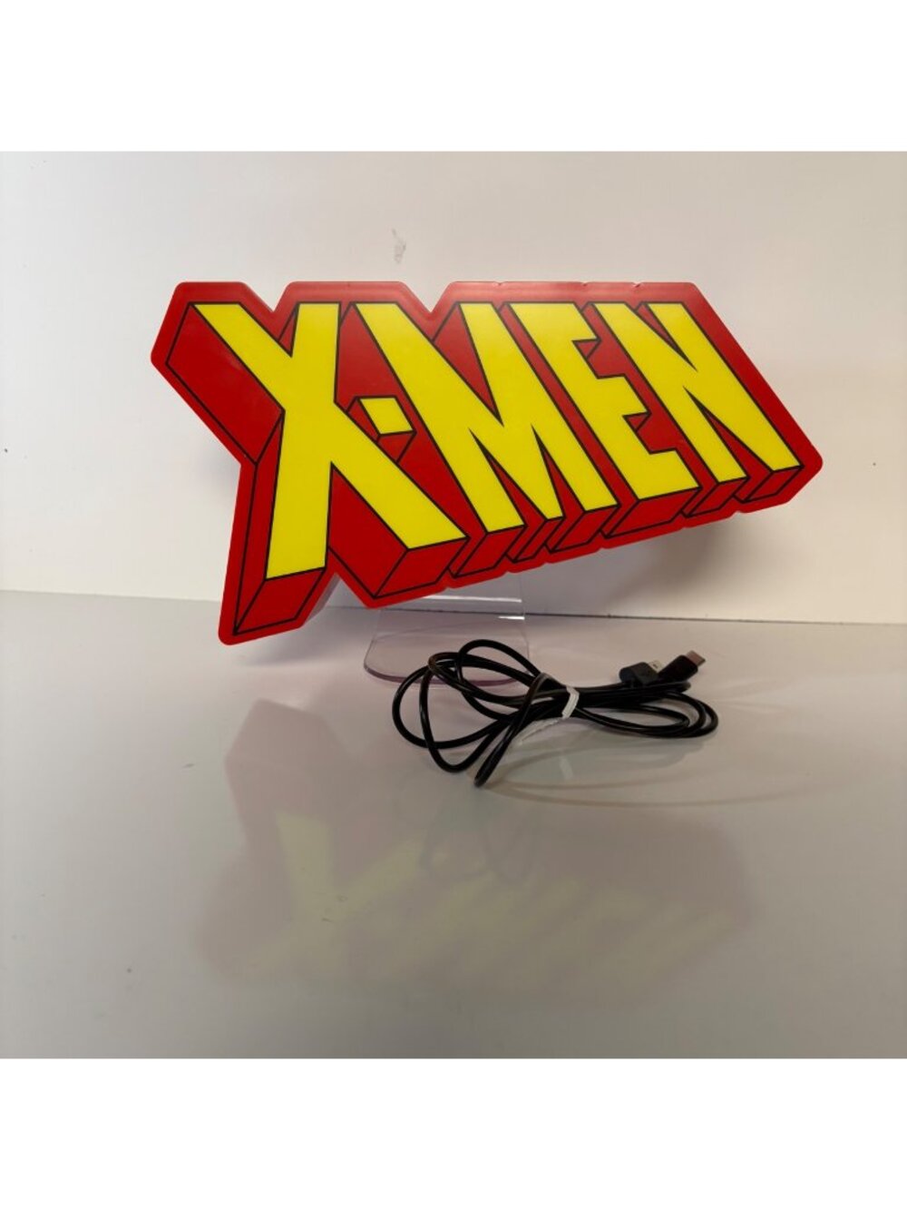 X-Men Light-Up Paladone Sign Marvel Comic Book Era Collectible Decor USB Battery